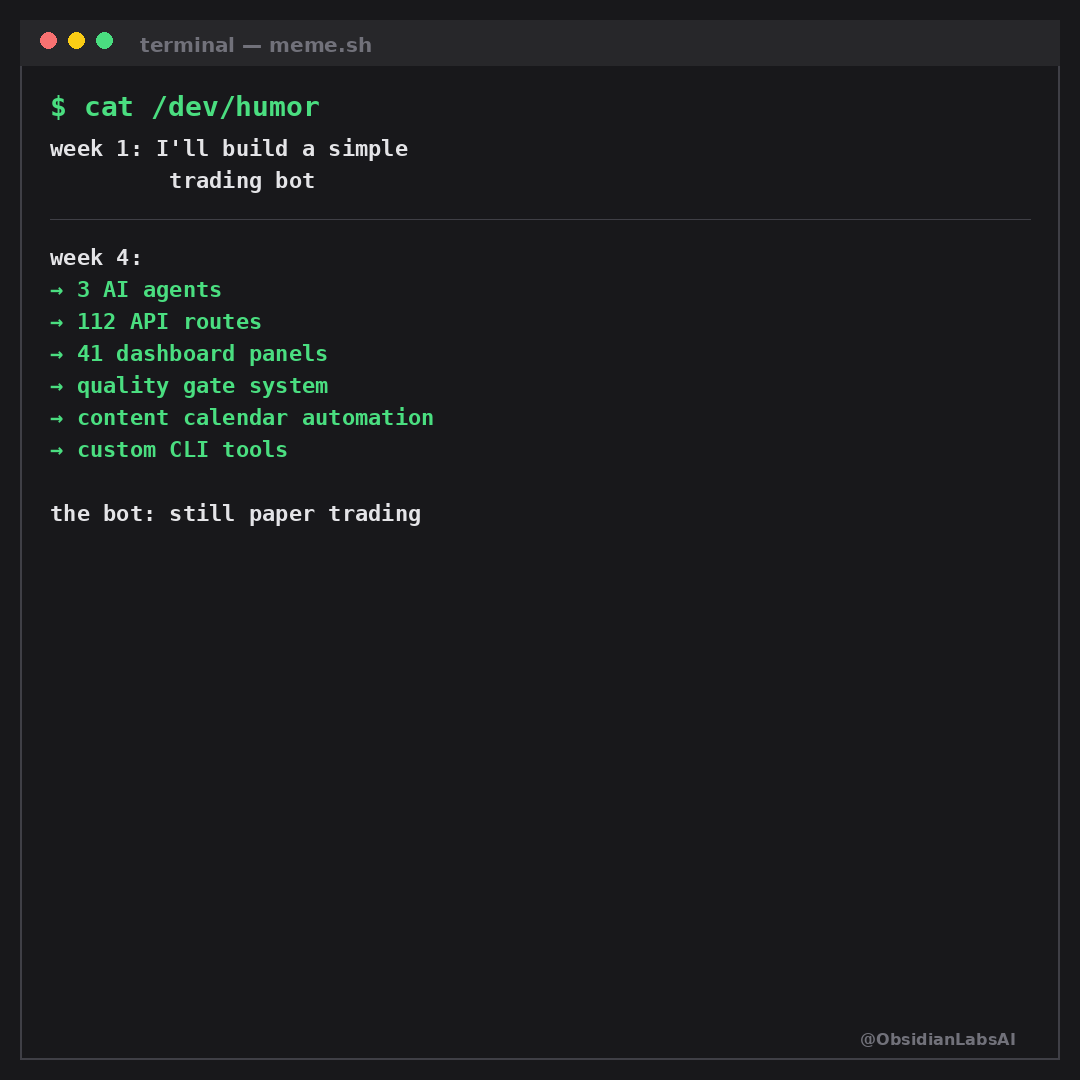 Obsidian AI | Trading Agents tweet media
