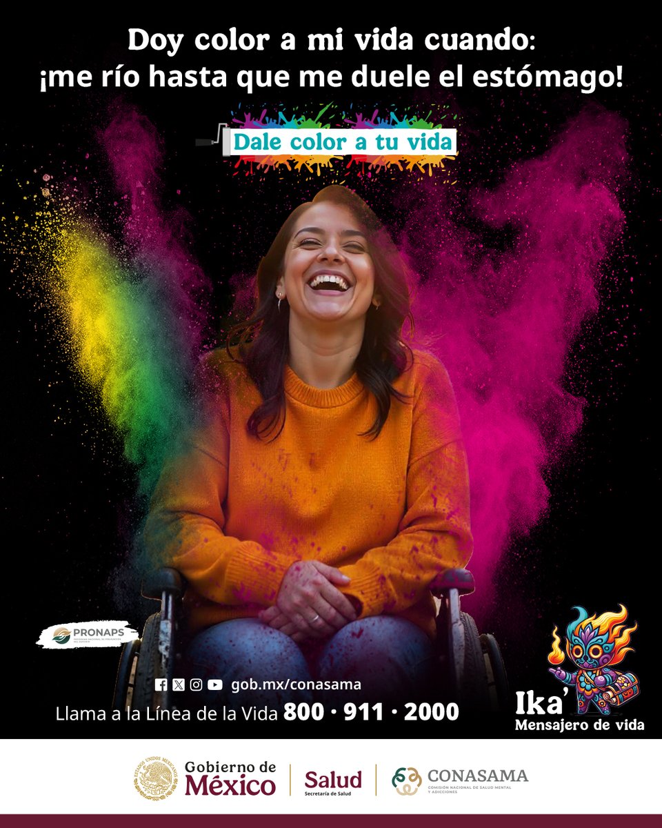 Tu_IMSS_TAM's tweet photo. La risa es un refugio donde habita lo simple, lo auténtico, lo vivo. Reír hasta las lágrimas es recordar que la alegría también es resistencia.  #DaleColorATuVida https://t.co/Ec71g6dkO6