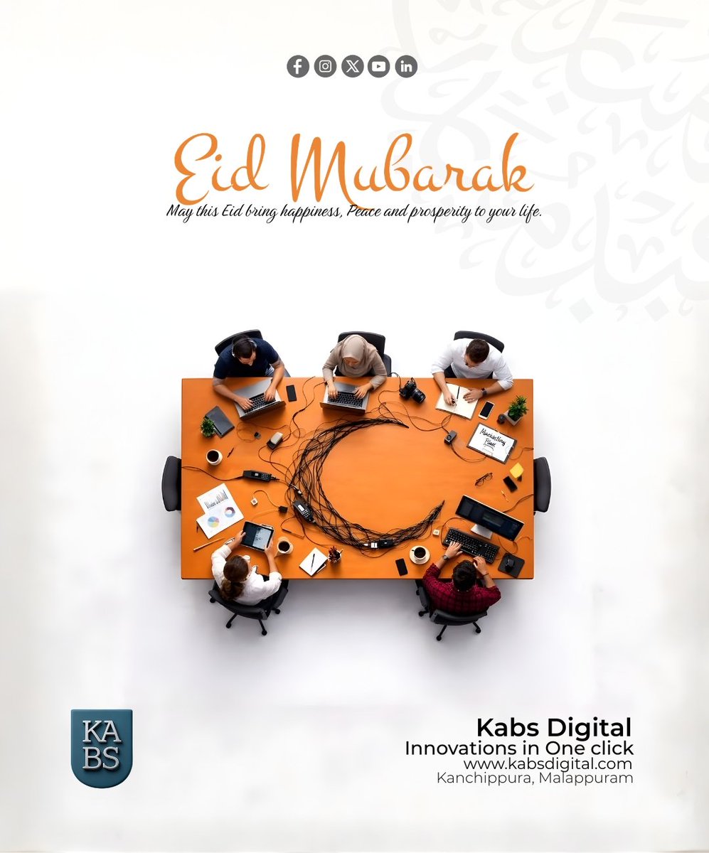 KabsDigital's tweet photo. ✨ Eid Mubarak✨
May this beautiful occasion bring happiness, peace, and success to you and your loved ones.
Let’s continue building innovative solutions and stronger connections together. 🌙 https://t.co/9cv78XpgBW