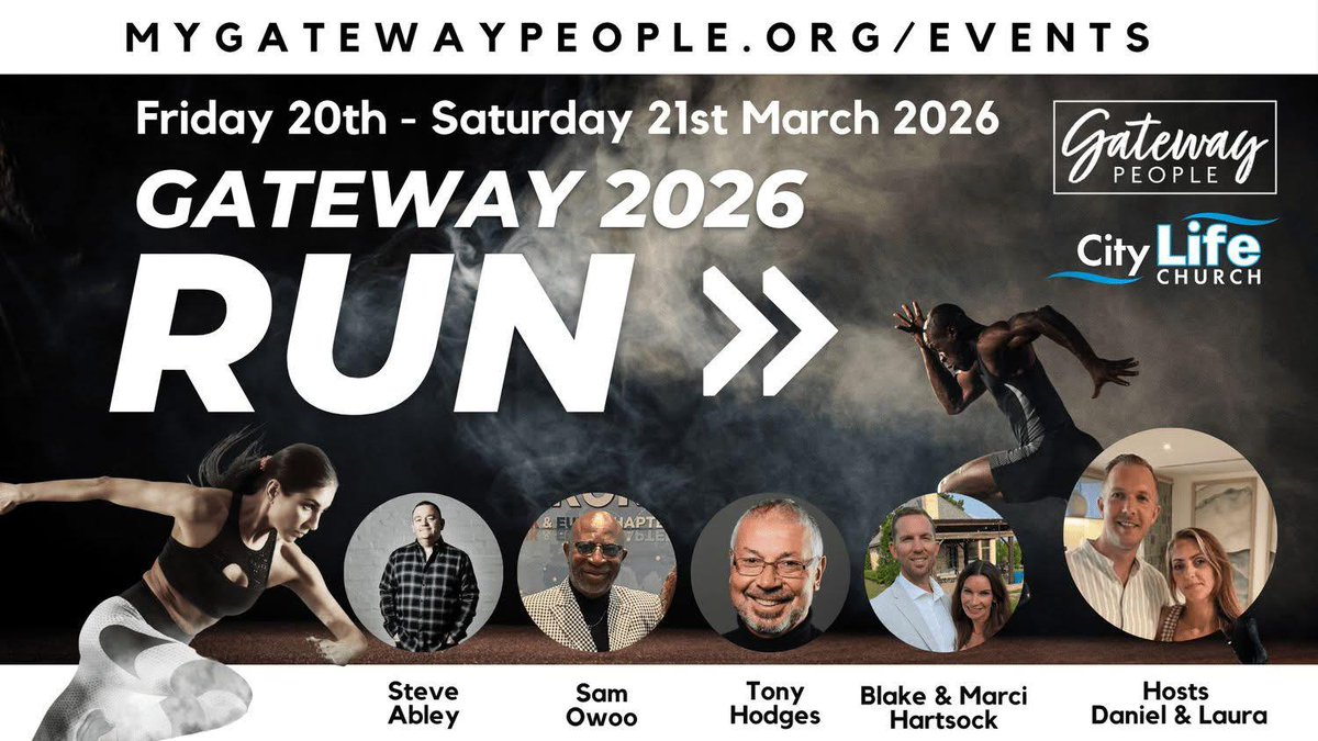 😃🚀🙌 Tomorrow's the BIG day...GATEWAY CONFERENCE 2026 "RUN" launches!! 🌉✝️🌉

🎫🎟 Not booked in yet? Book your ticket today at: myGatewayPeople.org/events &amp; get 3 FREE tickets to bless others with! 

#GatewayConference #GatewayPeople #CityLifeChurch #ChristianEvents