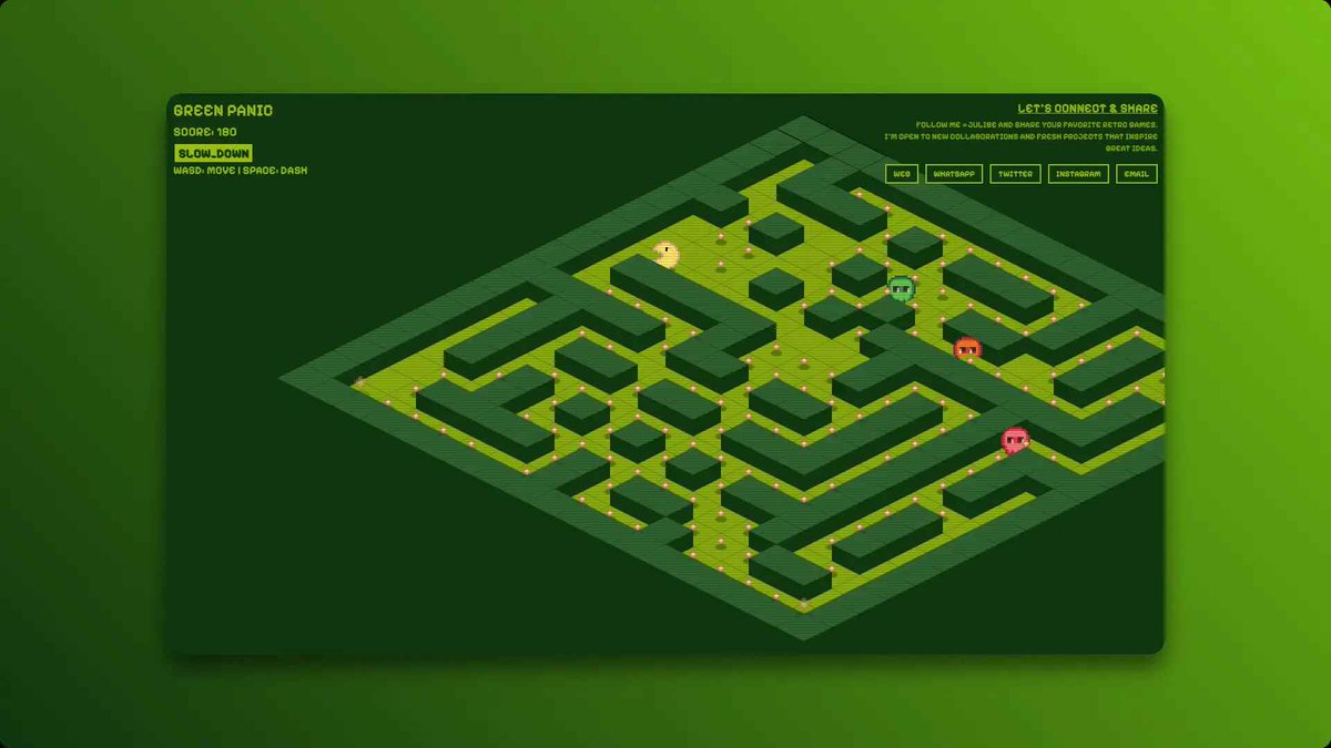 Julibe's tweet photo. Hey guys, remember Pac-Man? 🟩👾
Back in 2012I tried to recreate that in a Game Boy vibe… 
I wildly underestimated it 💣 but hey,  my coding skils leveled  up !🕹️

https://t.co/adhwLjUSjV

#PacMan #RetroGaming #GameBoy #RetroCode https://t.co/GxlGSTJNxx