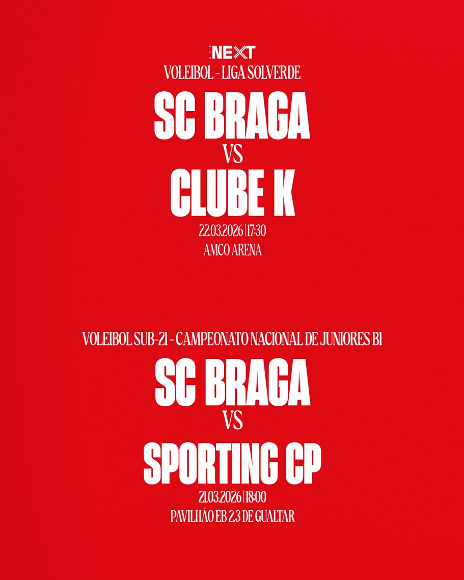 SC Braga - Modalidades tweet media