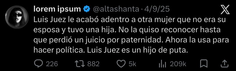 lorem ipsum tweet media