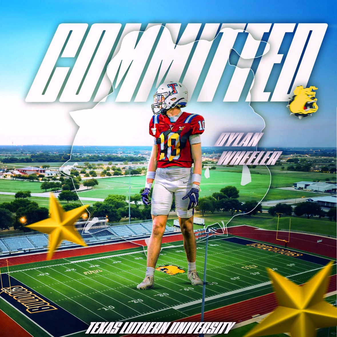 After lots of prayers and consideration I’m blessed to continue my academic and athletic career <a href="/TLU_Football/">TLU Football</a>! Thank you to all of my family, coaches, and role models for believing in me. 
<a href="/mcvey_todd/">Todd McVey</a> <a href="/Coach_Reed4/">Breckon Reed</a> <a href="/Coach_Dowling21/">Drake Dowling</a>