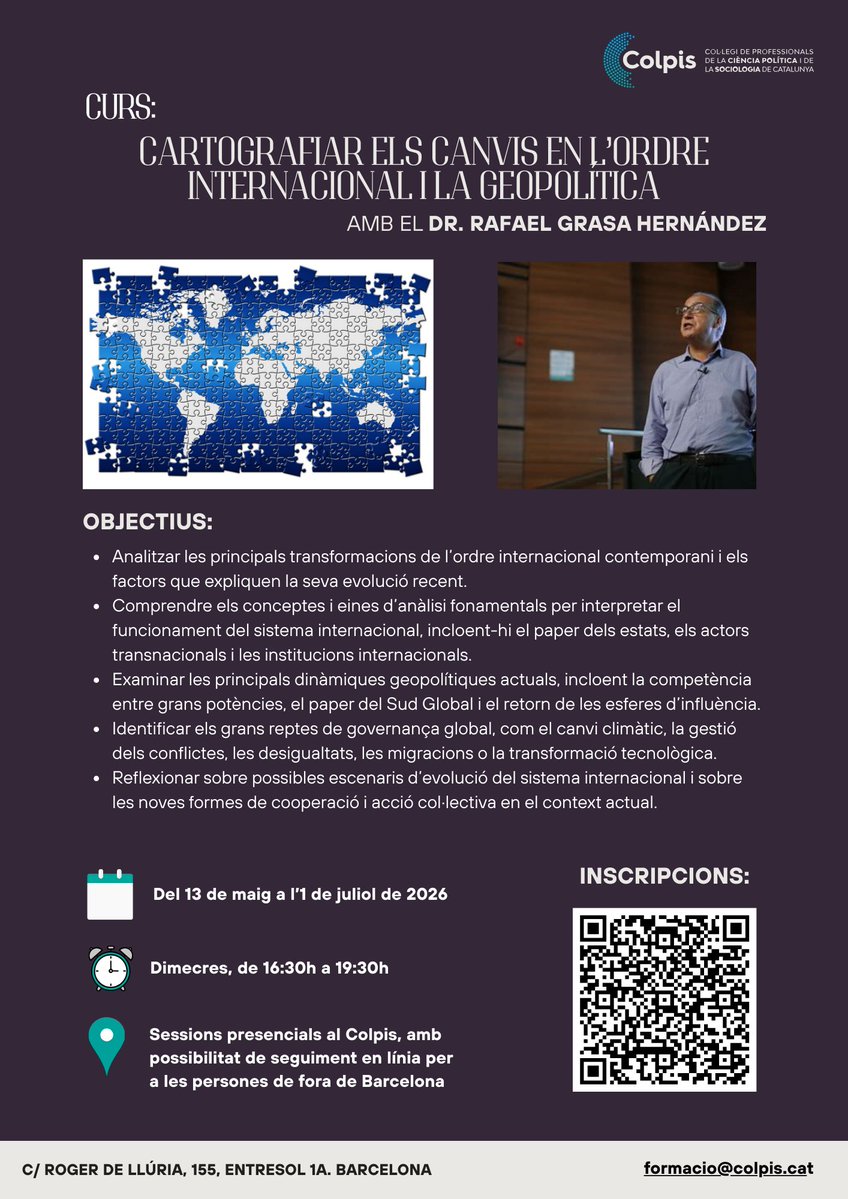 Col·legi Prof. Ciència Política i Sociologia CAT tweet media