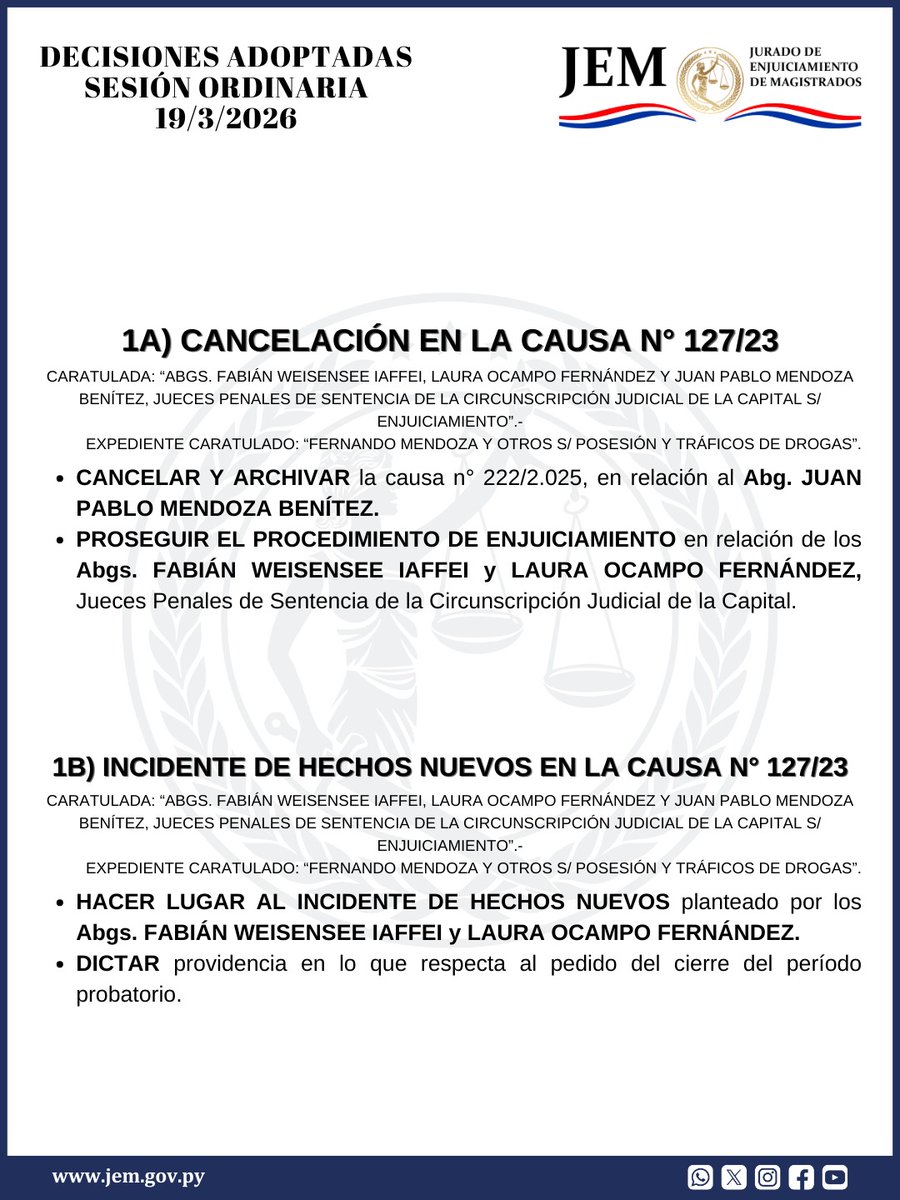 Jurado de Enjuiciamiento de Magistrados tweet media