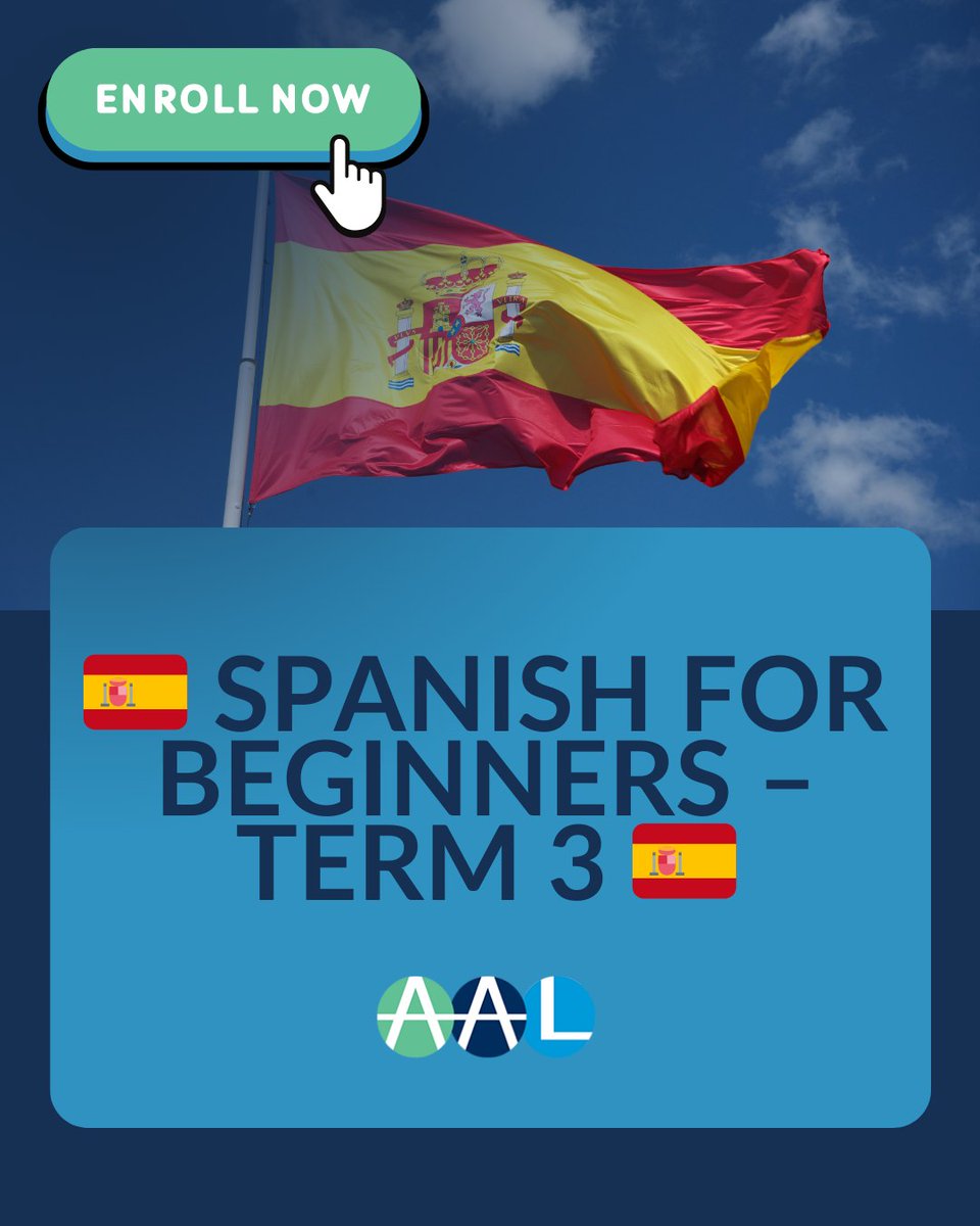 🇪🇸 Spanish for Beginners – Term 3 🇪🇸
📅 Start: Thu 23 Apr 2026

Whether for travel, work, or just for fun, this course is your first step to speaking Spanish with confidence!

🔗 Sign up: bit.ly/3NOKPLY

#Brighton #Hove #Portslade