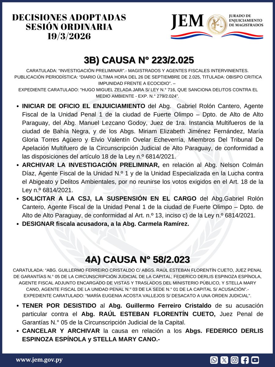 Jurado de Enjuiciamiento de Magistrados tweet media