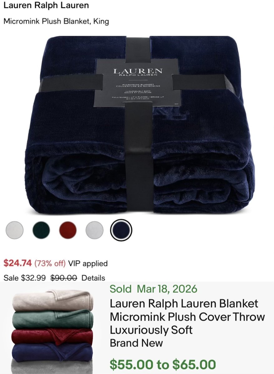 73% OFF RALPH LAUREN BLANKET

King size plush blankets now only $24, down from $90 retail

Other sizes available for the same price

Free store pickup at Macy’s

mavely.app.link/YiKn2h4GM0b #ad