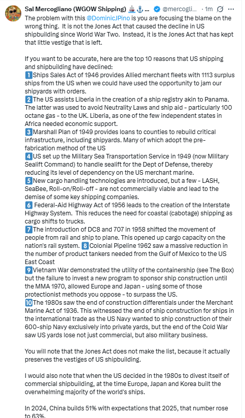 Sal Mercogliano (WGOW Shipping) 🚢⚓🐪🚒🏴‍☠️ tweet media