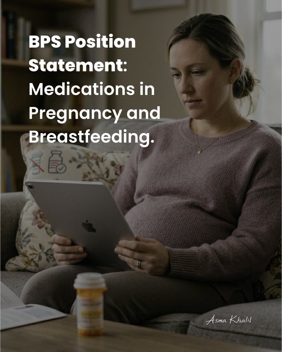 ProfAsmaKhalil's tweet photo. BPS Position Statement on Medication Use in Pregnancy & Breastfeeding: Time to Close the Evidence Gap

I welcome the British Pharmacological Society’s position statement on medication use in pregnancy and breastfeeding.

Over 80% of women require medication during this time, yet we continue to face significant gaps in evidence due to historical exclusion from research. This is not a neutral issue—it affects clinical decision-making, maternal health, and outcomes for babies.

This statement provides a clear and much-needed roadmap: improving inclusion in research, strengthening real-world data, and enhancing how we communicate risk to support informed decision-making.

🔹 Read the full position statement:
https://t.co/ykCcNafvGn

🔹 Read the expert reactions from the Science Media Centre:
https://t.co/gDRuWiahNt

This is a pivotal moment to move from caution through exclusion → to safe, evidence-based inclusion.

@bmj_latest @BMJMedicine @BritPharmSoc @NHSEngland @CityStGeorges