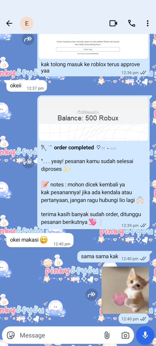 order ke WA yup 💭 @pinkyofyou tweet media