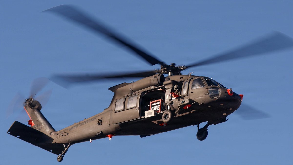 A UH-60M equipped with the new AN/APR-39D(V)2 RWR and what appears to ...