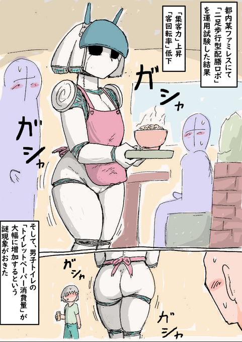 オカズを提供するロボ 