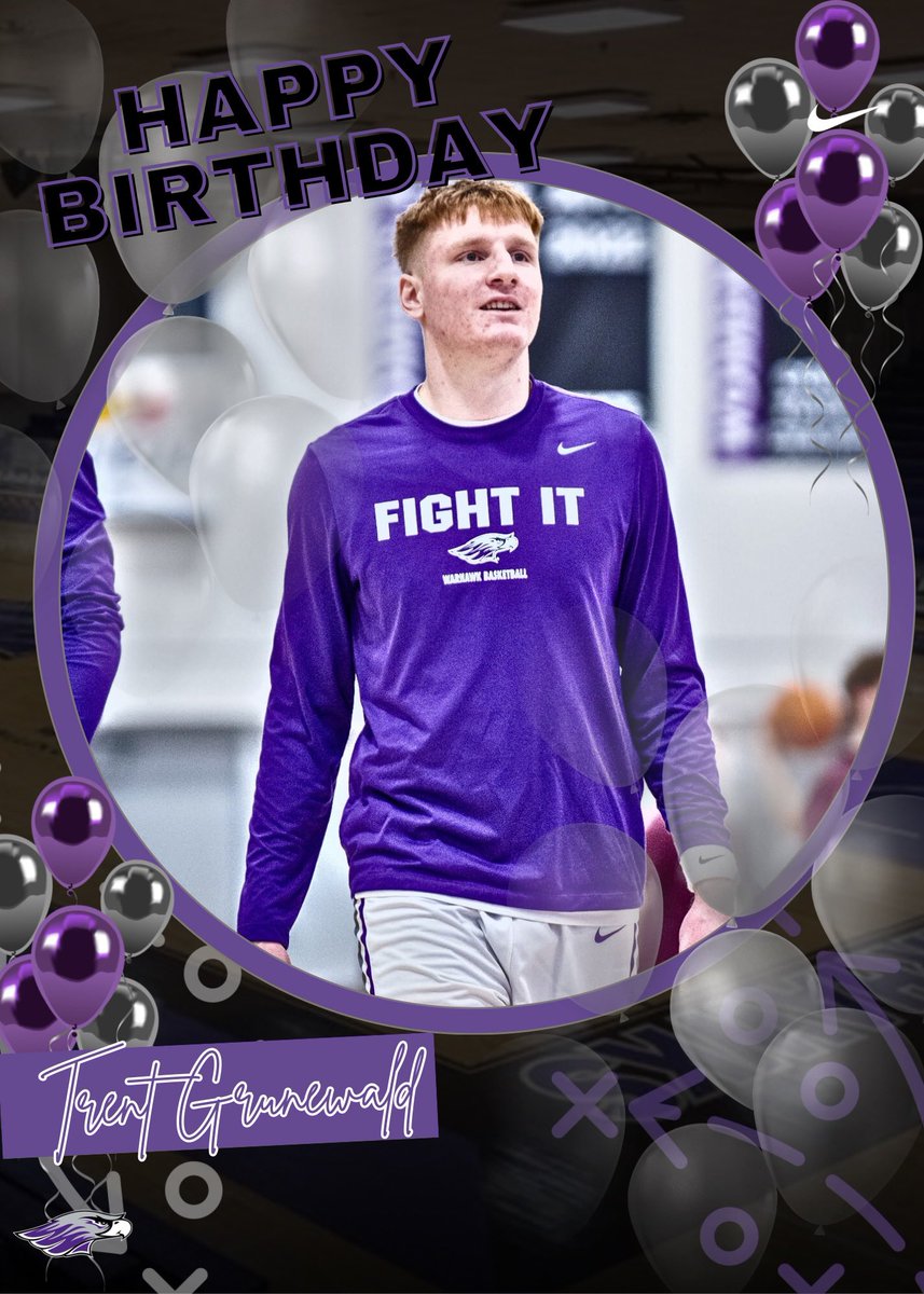 UWWMensHoops's tweet photo. Happy Birthday to Freshman guard, Trent Grunewald 🎂🎊🎁‼️

#DG4 #D3hoops #poweredbytradition https://t.co/cFnTcyKsmD