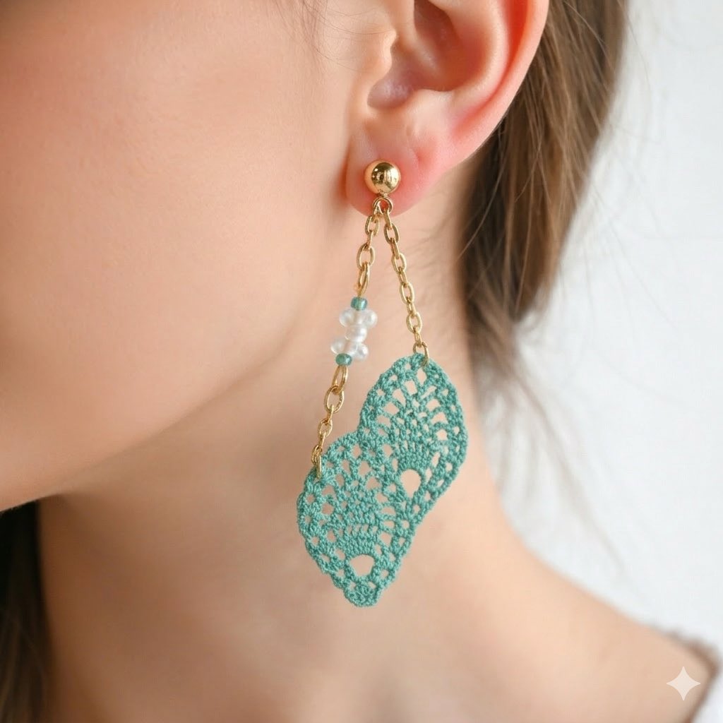 小さなレースを編んでいます:maru-maru tweet media