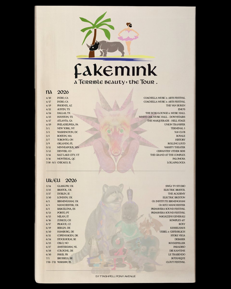 HYPEBEAST's tweet photo. fakemink announces a Terrible Beauty Tour 😤

Where you seeing him? https://t.co/zZBLDF4o5y