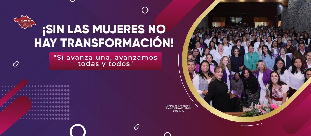 morena_tlaxcala's tweet photo. ✨¡En Morena Tlaxcala respaldamos a las mujeres!🙌🏻 https://t.co/Qg0GPfSFkZ