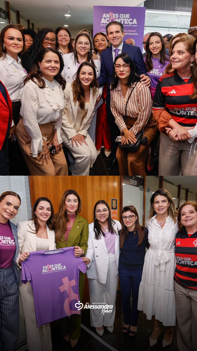Seguimos avançando no enfrentamento à violência contra as mulheres. Ao lado de <a href="/HugoMottaPB/">Hugo Motta</a>, presidente da Câmara, reforçamos a importância da Sala Lilás: um espaço de acolhimento, escuta e proteção. Nenhuma mulher deve enfrentar a violência sozinha!