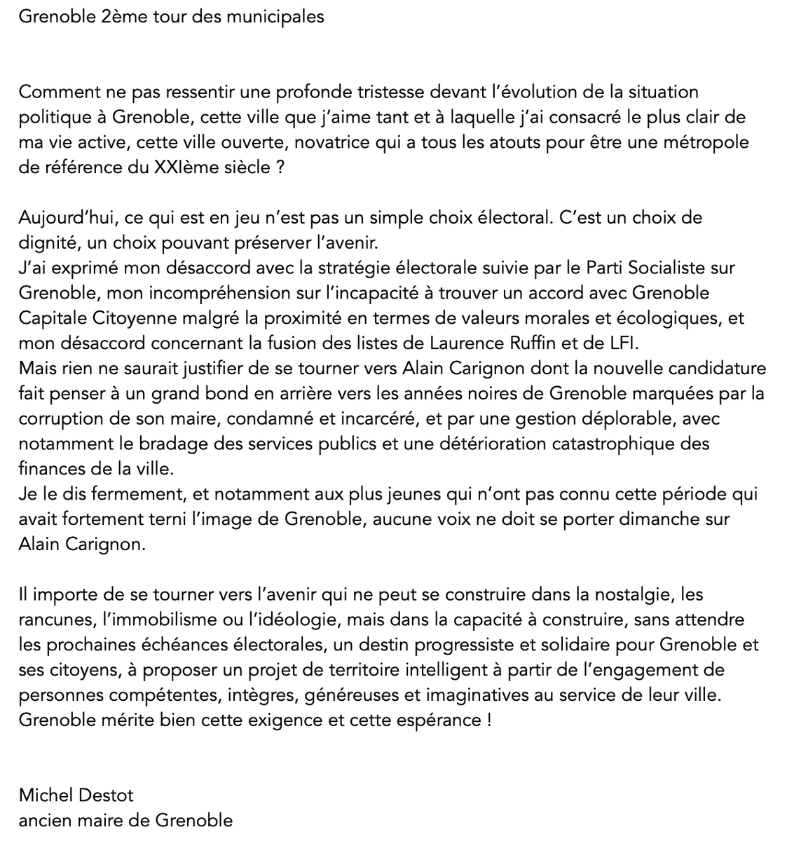 Michel Destot tweet media