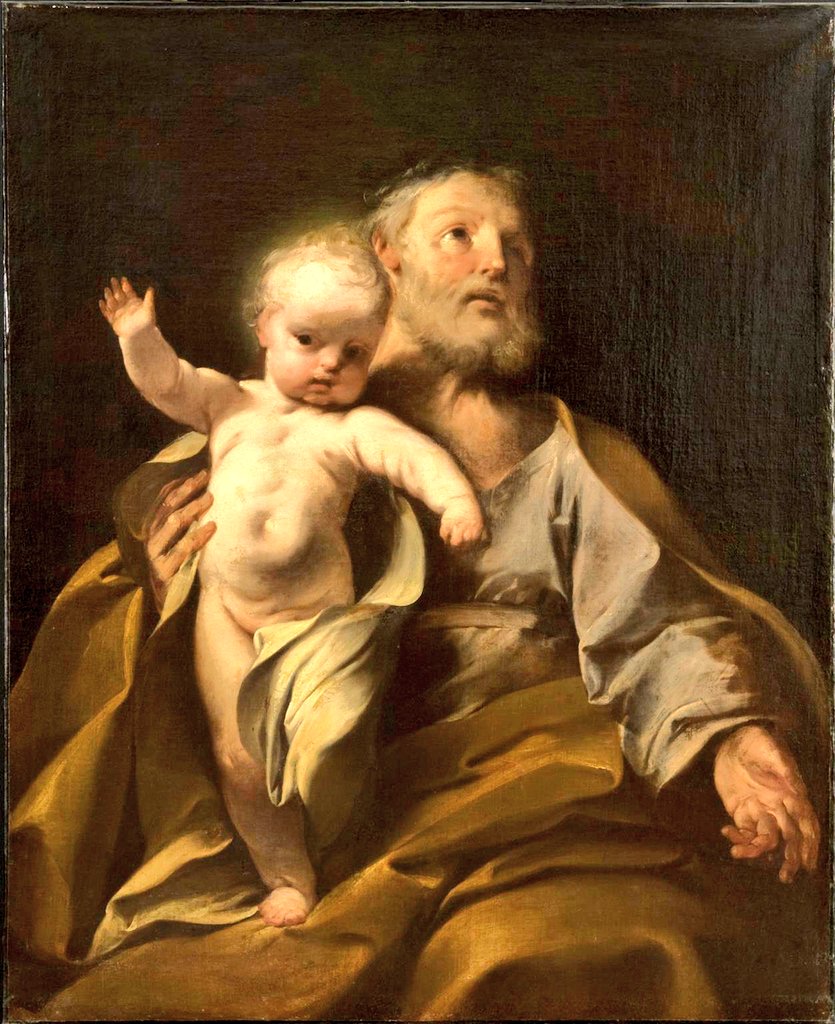San José y el niño Jesús. Atribuido a Corrado Giaquinto, 1740.