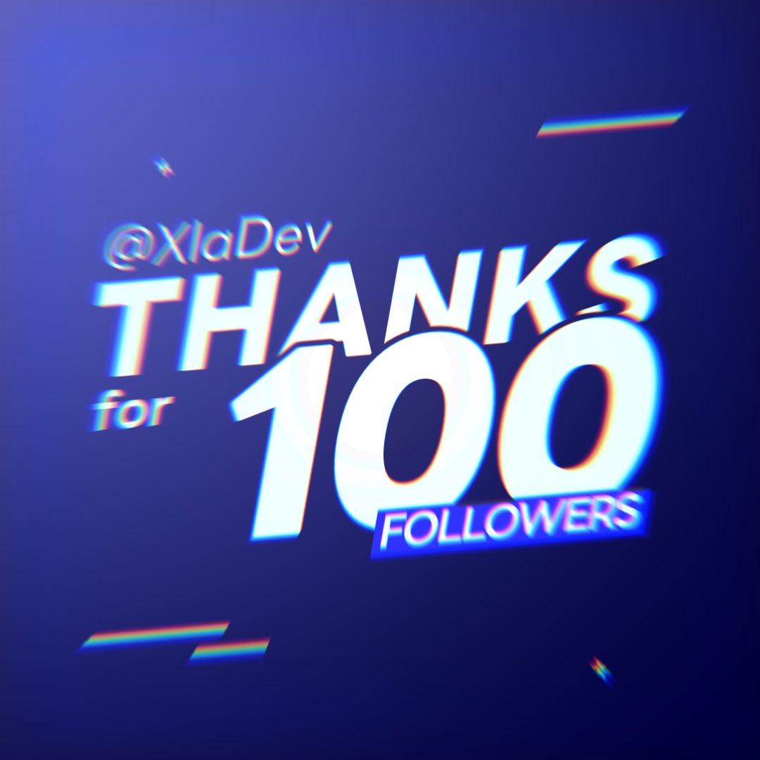 XlaDev's tweet photo. フォロワー100人ありがとうございます！！
デザインやプログラミングについて呟いていきますのでどうぞよろしくお願いします。 https://t.co/tDSX7NYKZW