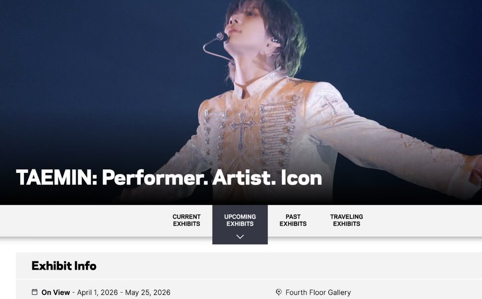 케이팝 솔로아이돌 최초로 태민이 그래미 뮤지엄에서 전시회 여는데 그 전시회 제목
TAEMIN: Performer. Artist. Icon 인거는못참지솔직히
ㄴ허접들아 여기까지 오느라 수고했고 형이 개쩌는거 보여줄게