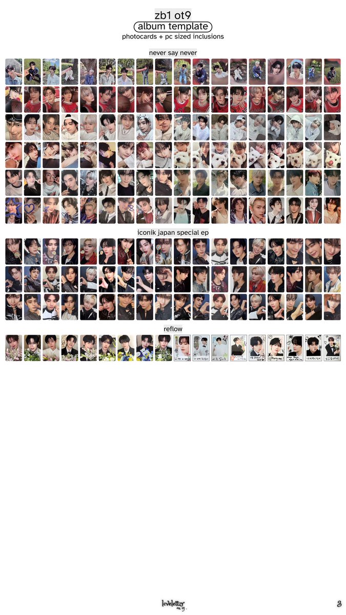 제로베이스원 FULL COMPLETE ZEROBASEONE OT9 album photocard / pc sized inclusions template / wishlist .

high quality: drive.google.com/drive/folders/…

zb1 iconik reflow hanbin jiwoong hao matthew taerae ricky gyuvin gunwook yujin
