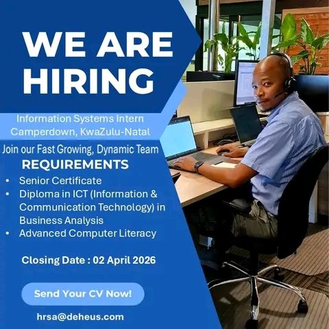 NthabelengDlam3's tweet photo. #new #vacancy at #DeHeus #HeadOffice #southafrica. Closing Date 02/04/2026. https://t.co/C078d2iXls