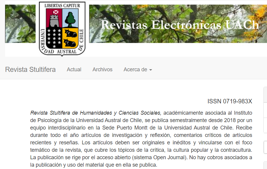 Revista Stultifera tweet media