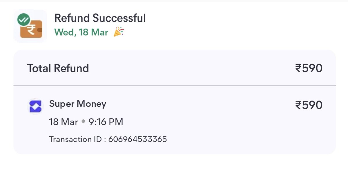 adityakumar2282's tweet photo. @OfficialSBICare didn't receive my refund amount of Rs. 590 credited which was processed on march 18 https://t.co/QUR7to9XXn