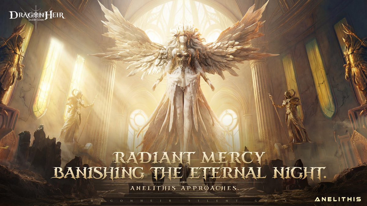 ginger_vo's tweet image. Stoked to return to Dragonheir: Silent gods as a new character - lord of judgement 🌟Anelithis🌟A powerful new hero, she joins in the newest season - Hymn of Chess and Blade. I really love playing these righteous and powerful angelic characters!👼#videogame #voiceactor #voiceover