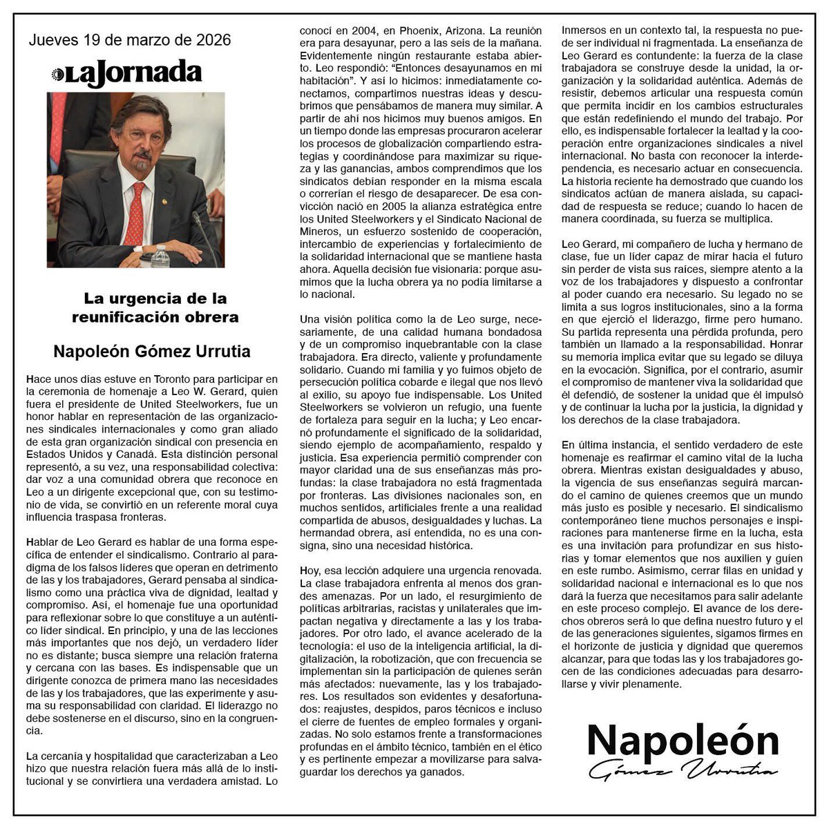 Napoleón Gómez Urrutia tweet media