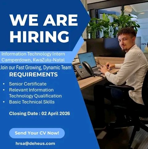 NthabelengDlam3's tweet photo. #new #vacancy at #DeHeus #HeadOffice #southafrica. Closing Date 02/04/2026. https://t.co/PjseDsesON