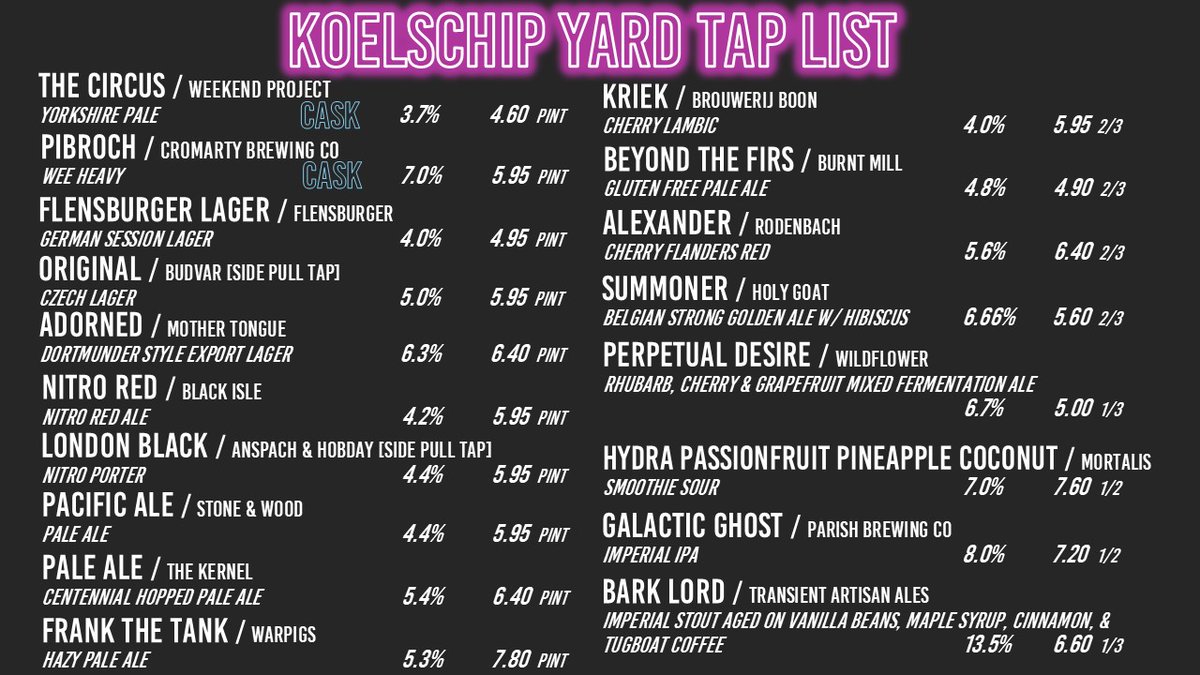 Koelschip Yard Taps tweet media