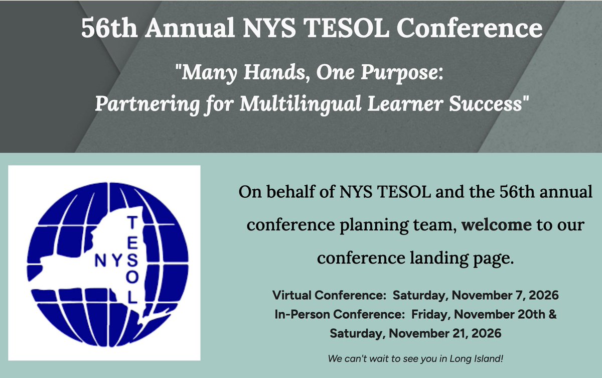 NYS TESOL tweet media