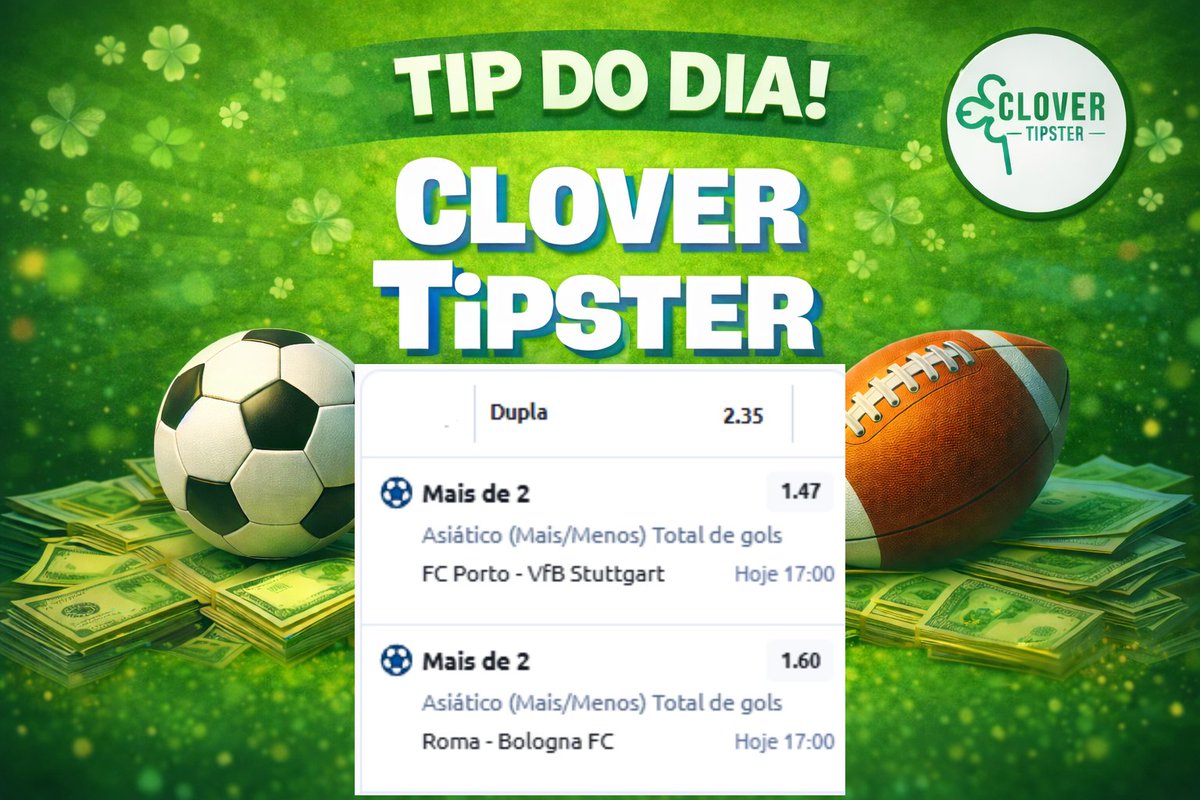 CloverTipster's tweet photo. Duplinha do dia!! 🔥 https://t.co/Opu1Spls5b