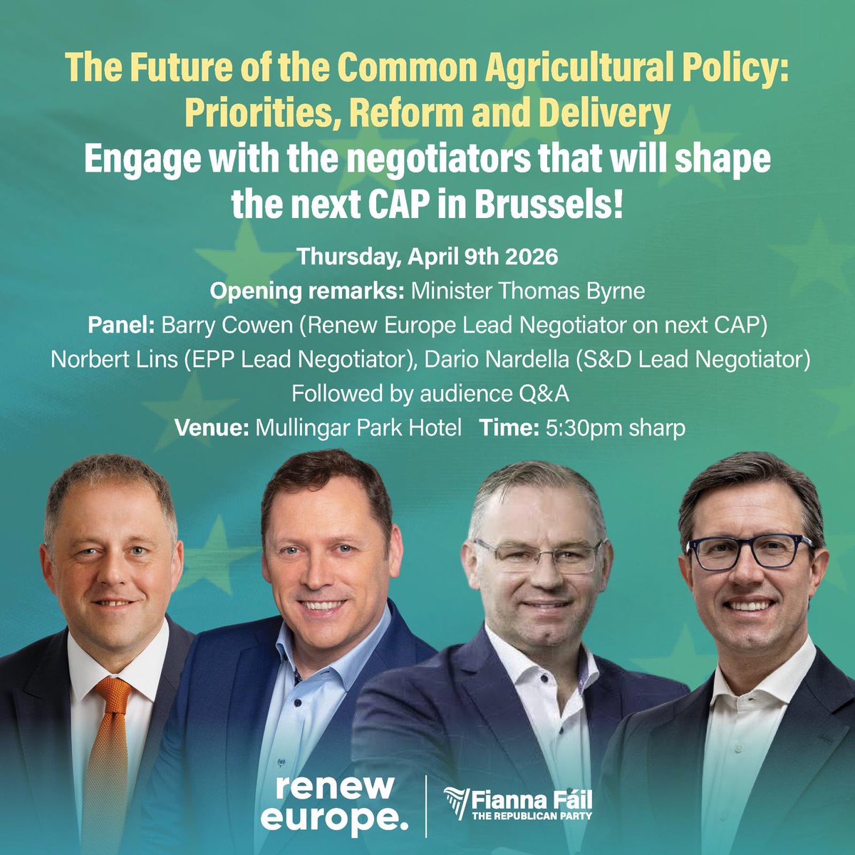 Barry Cowen MEP tweet media