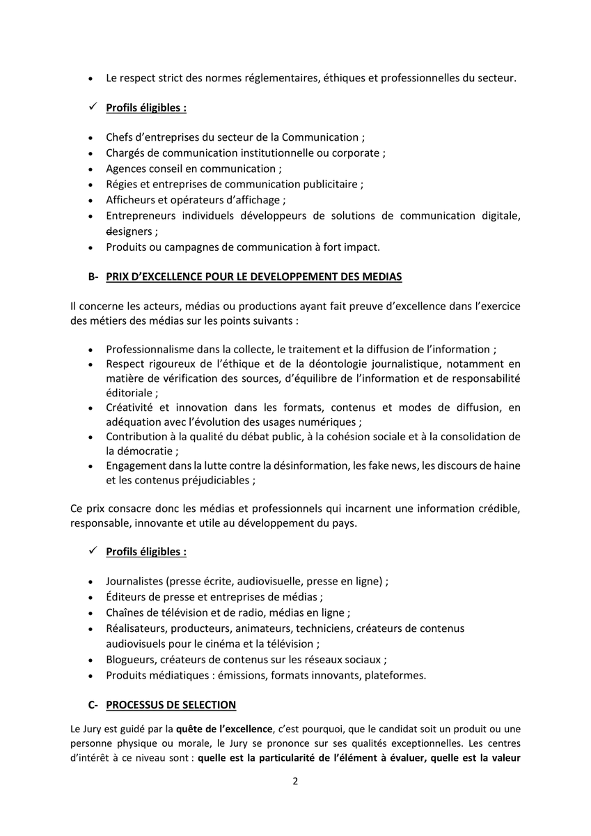 MINCOM_CI's tweet image. 𝐏𝐫𝐢𝐱 𝐍𝐚𝐭𝐢𝐨𝐧𝐚𝐥 𝐝’𝐄𝐱𝐜𝐞𝐥𝐥𝐞𝐧𝐜𝐞 𝟐𝟎𝟐𝟔 : 𝐀𝐯𝐢𝐬 𝐚̀ 𝐦𝐚𝐧𝐢𝐟𝐞𝐬𝐭𝐚𝐭𝐢𝐨𝐧 𝐝’𝐢𝐧𝐭𝐞́𝐫𝐞̂𝐭

#PNE2026 #Excellence #Communication #Médias #MICOM #CIV