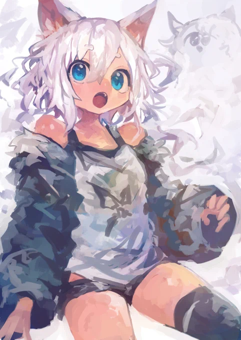 白ケモ