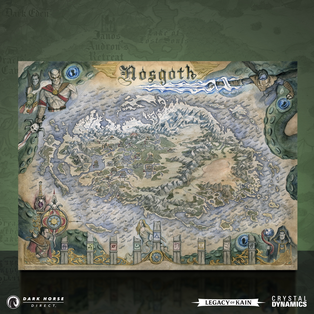 DarkHorseDirect's tweet image. In partnership with @CrystalDynamics and the talented @FBaerald, we are proud to present the Legacy of Kain: Map of Nosgoth Fine Art Print! Limited to 500 units, claim this rare relic before it vanishes! bit.ly/3Pf0t3I

@DarkHorseComics #LegacyofKain #Art #Print