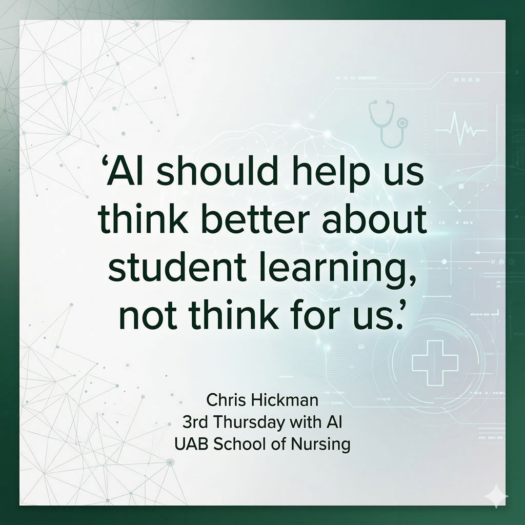 chickman72's tweet photo. 𝗢𝗻𝗲 𝗵𝗼𝘂𝗿 𝘁𝗼 𝗴𝗼!

Today is the next session in our 3rd Thursday with AI series!

Topic: AI for Grading, Feedback, and Academic Support
Date: Today, March 19 @ 12pm Central

AI tools can help streamline grading and generate feedback.

Register:
https://t.co/KFSfAq6tXy https://t.co/vmjKeJhBqK