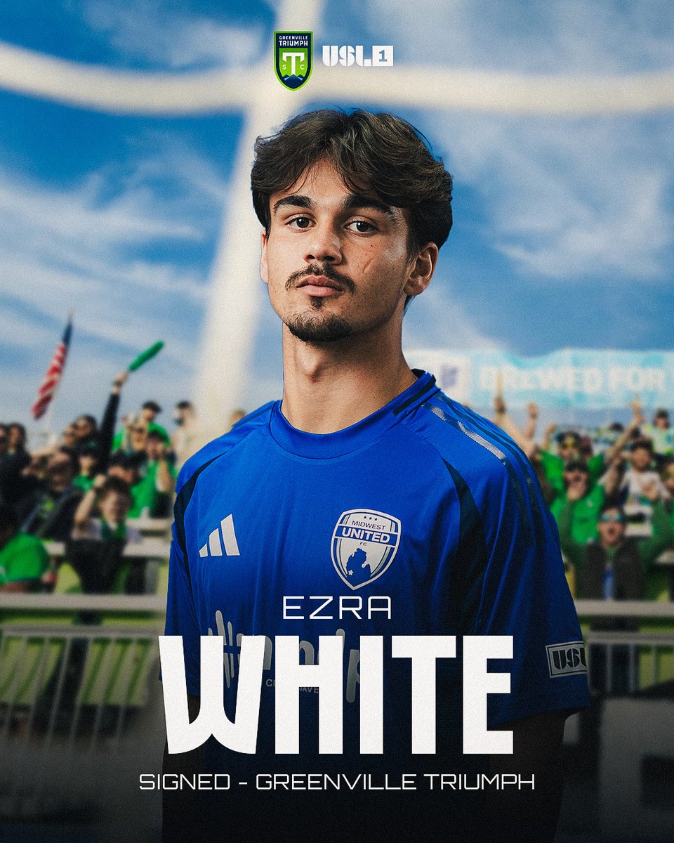 MidwestUnitedFC's tweet photo. Midwest United FC USL alumnus Ezra White recently signed with and made his debut for USL League One side Greenville Triumph SC! Congratulations, Ezra! https://t.co/5XRQ34MJIF
