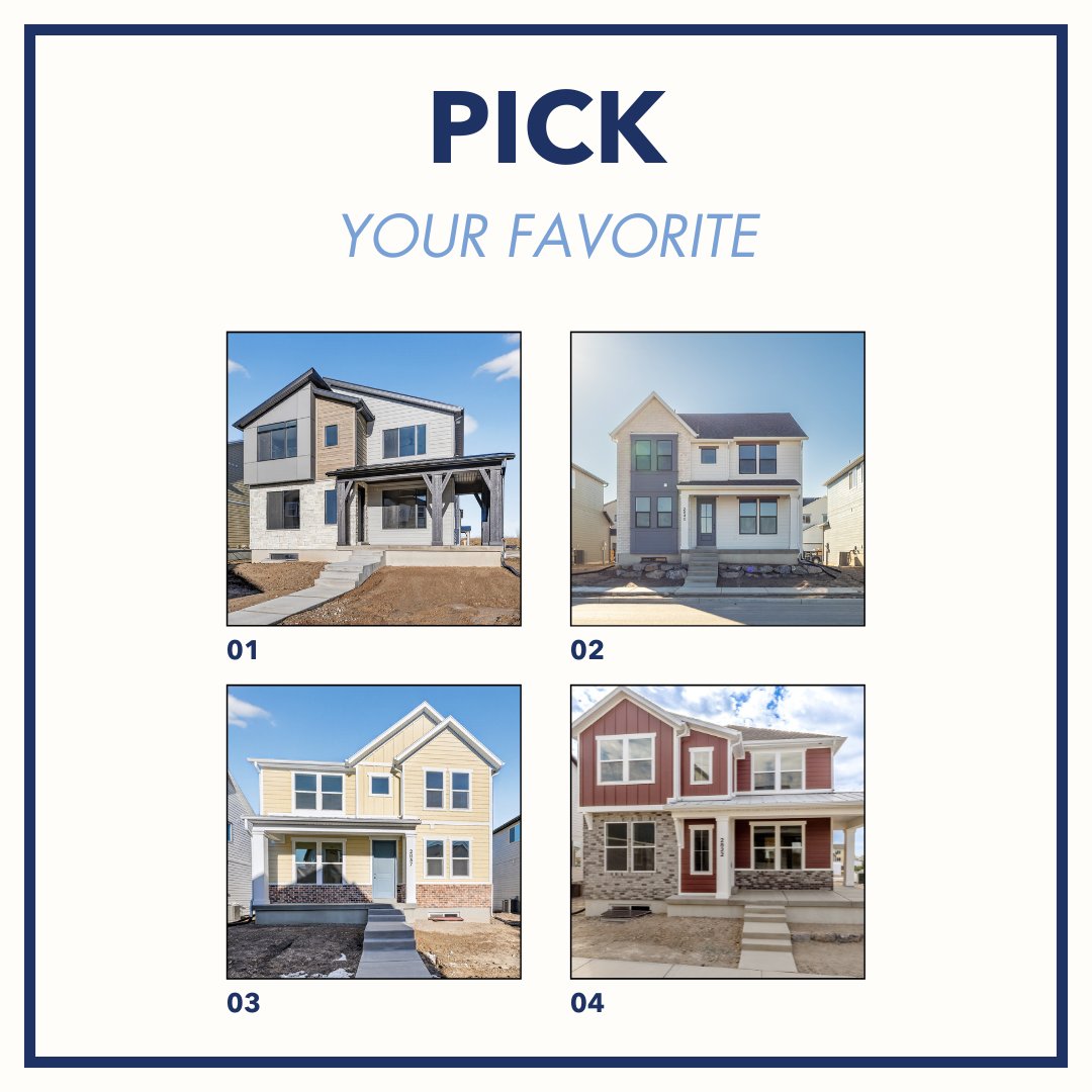 JDC Ranch is quickly becoming one of the most sought-after communities, and homes like these are a big reason why!⁠
⁠
Which exterior is your favorite?🤭