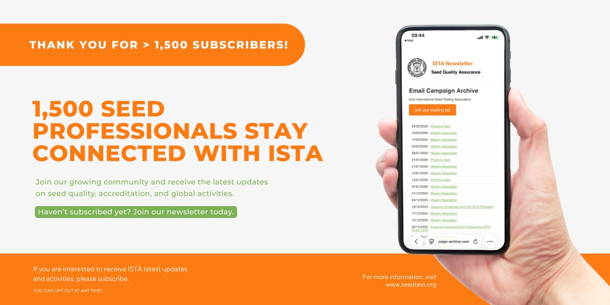 ISTA - International Seed Testing Association tweet media