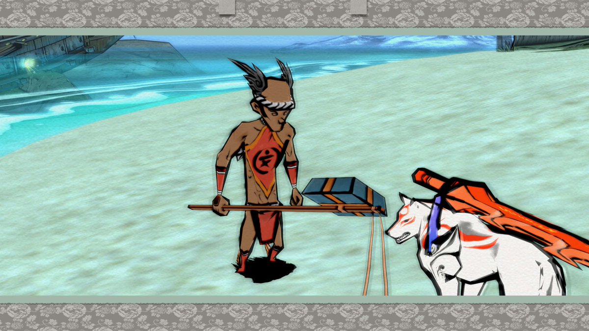 OkamiOfficial's tweet image. Did you know that Hayate in Ryoshima Coast, is actually Ida's younger brother? #Okami