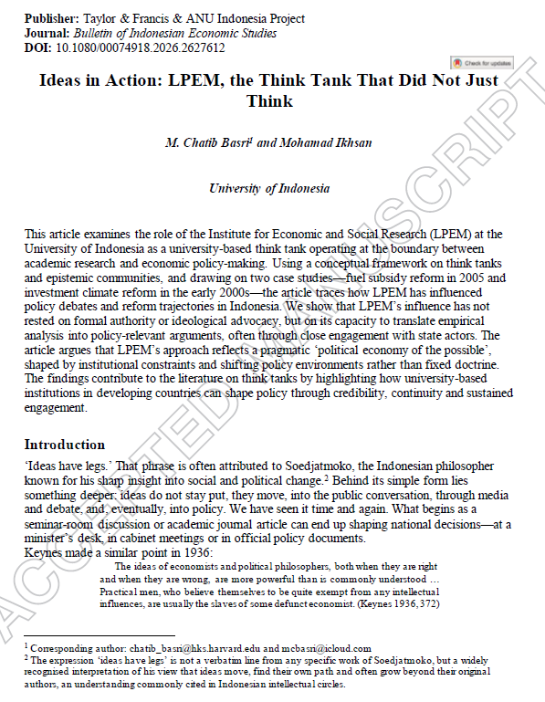 Forum Kajian Pembangunan tweet media