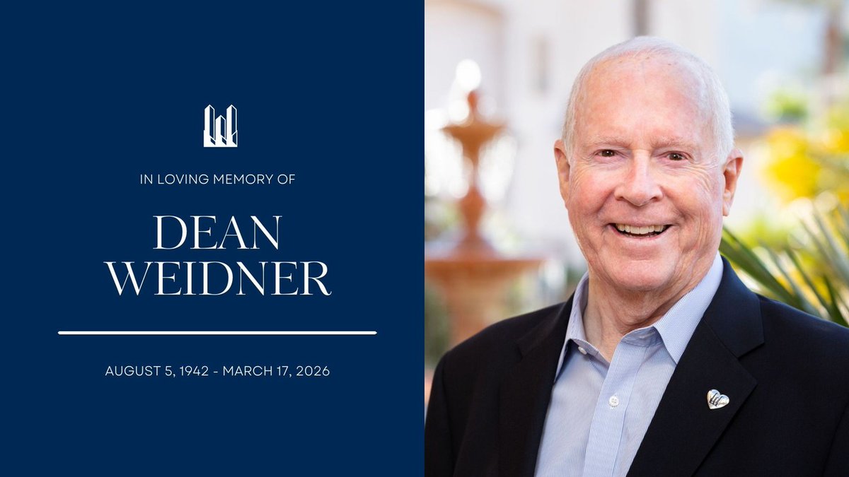 It is with deep sadness that we share the passing of our Founder and Chairman, W. Dean Weidner.

Learn about the future of Weidner Apartment Homes - weidner.com/blog/2026/03/1…

Visit our tribute website to learn about Dean’s profound legacy - deanweidnerslegacy.com