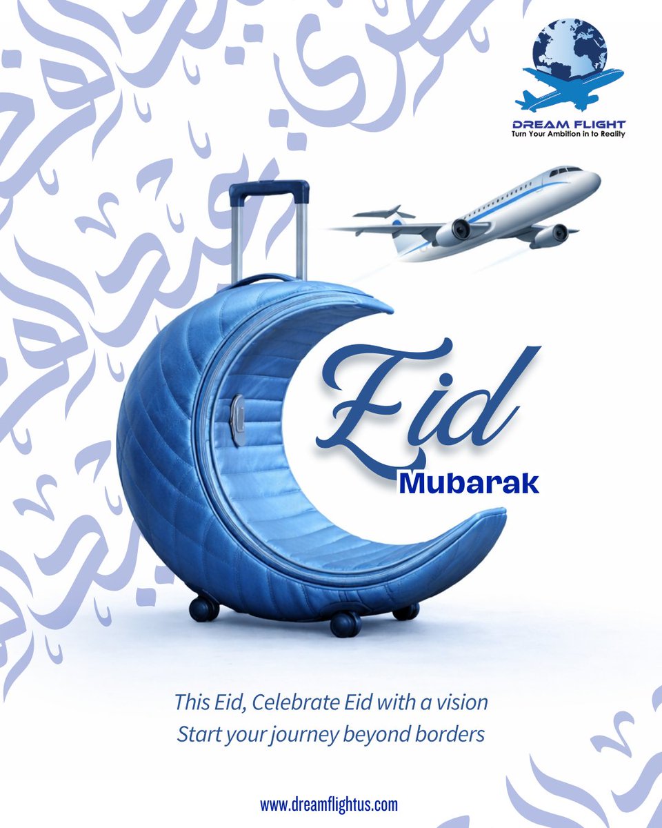 dreamflightus's tweet image. ✨ Celebrate new beginnings this Eid 🌙✈️

Turn your dreams into destinations with Dream Flight.
This festive season, take the first step towards your global journey — whether it’s work, study, or a new life abroad.

Eid Mubarak! 💙

#EidMubarak #DreamFlight #FlyAbroad