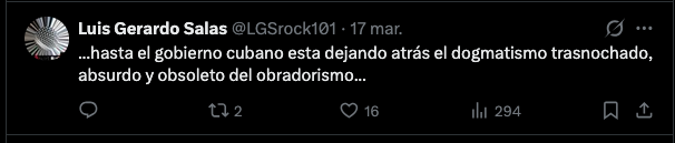 gabovazquezg's tweet photo. Según #luisgerardosalasraki, en #cuba eran #obradoristas...
(pero ya no, según @LGSrock101)
#noposwow así de patética la #ideamusical de la extinta #rock101 https://t.co/0sUamjuQA2